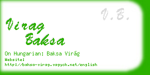 virag baksa business card